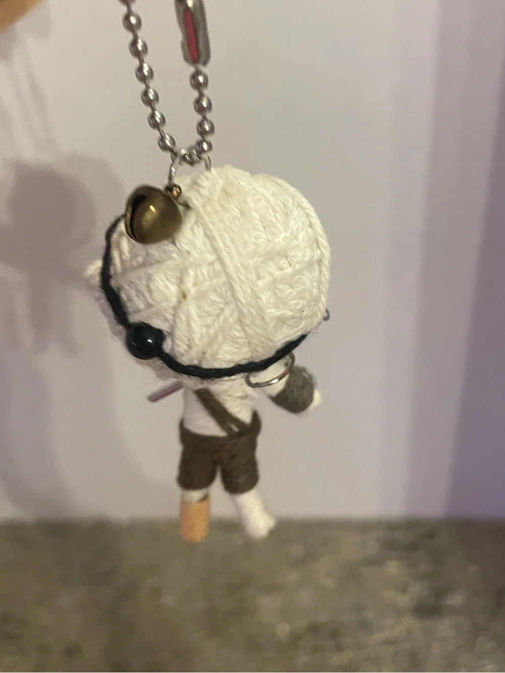 Vintage Voo Doo Friends Voodoo Doll Keychain Yarn Mummy Genuine Tagged